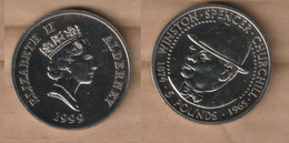 ALDERNEY  5 Pounds -  (Sir Winston Churchill) 1999   Copper-nickel • 28.28 G • ⌀ 38.61 Mm   KM# 42      OPN-22 - Channel Islands