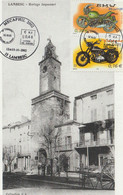 5457 Carte Postale LAMBESC Cachet MECAPHIL 2002 Moto Bike BMW R905 Terrot - Horloge Jaquemart - Gedenkstempel