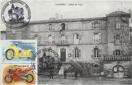5458 Carte Postale LAMBESC Cachet 46ème Congrès Régional Provence 2002 Moto Bike Majestic Ducati 915  Hotel De Ville - Gedenkstempels