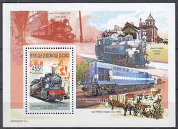 Kongo (Kinshasa)  1784 A, Einzelblock, Postfrisch **, Europäische Eisenbahnen, 2003, Dampflokomotive Eifelstrecke - Trenes