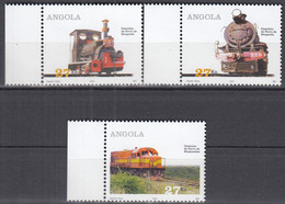 ANGOLA  1736-1738, Postfrisch **, Lokomotiven, 2004 - Trenes
