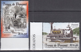 PANAMA 1892-1893, Postfrisch **, Geschichte Der Eisenbahn In Panama, 2002 - Trenes