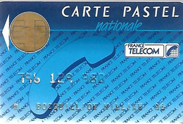 1-CARTE PUCE-BULL D-FRANCE TELECOM-PASTEL-NATIONALE- R°Bleu Outremer-TBE -  Schede Di Tipo Pastel   