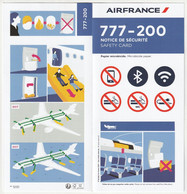 Air France/ Boeing 777-200 - 09/2021 - Consignes De Sécurité / Safety Card - Scheda Di Sicurezza