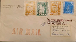 J) 1957 COSTA RICA, RIVER MACHO RESERVOIR, MULTIPLE STAMPS, AIRMAIL, CIRCULATED COVER, FROM COSTA RICA TO TEXAS - Costa Rica