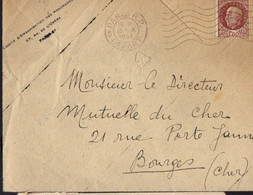 1943 - Enveloppe Artisanale "COMITE ORGANISATION Des ASSURANCES" 1fr50 Pétain - Contingent De Bicyclettes - 2. Weltkrieg 1939-1945