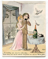 Carte Très Grand Format : Champagne  Perrier Jouët Amoureux De Peynet  L' Automne : Format 153*197 Mm - Peynet