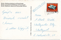 60944 - Schweiz - 1961 - 30Rp Pro Patria '61 EF A AnsKte M SBB-Stpl DIETIKON -> Westdeutschland - Minerali