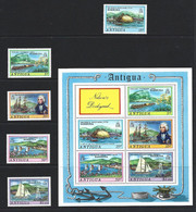 Barbuda 1974 Admiral Nelson Dockyard Set Of 5 & Miniature Sheet MNH - Barbuda (...-1981)