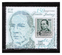2022 MÉXICO  150 Aniversario Luctuoso Benito Juárez MNH 150th Anniversary Of The Death Of Benito Juárez Stamp On Stamp - Mexico
