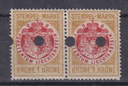 Liechtenstein - Stempelmarke ** - En Paire - Revenue Stamps