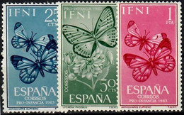 1963 Pro Infancia Ed 195-7 / Sc 111-3 / YT 169-71 / Mi 224-6 Nuovo / MNH / Neuf / Postfrisch [sm] - Ifni