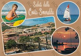 CARTOLINA  COSTA SMERALDA,SASSARI,SARDEGNA,SALUTI,SPIAGGIA,VACANZA,BARCHE A VELA,BELLA ITALIA,VIAGGIATA 1979 - Sassari