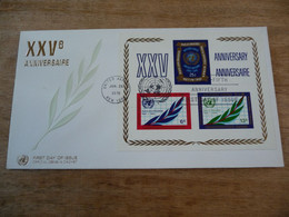 (6) UNITED NATIONS -ONU - NAZIONI UNITE - NATIONS UNIES * FDC 1970  * 25th Anniversary Of United Nations - Lettres & Documents