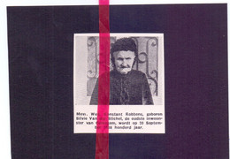 Ouwegem - 100 Jarige Silvie Van Der Stichele - Orig. Knipsel Coupure Tijdschrift Magazine - 1938 - Ohne Zuordnung