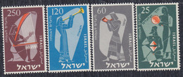 Israel 1955 Jewish New Year, MNH Michel 114/117 - Ongebruikt (zonder Tabs)