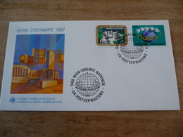 (6) UNITED NATIONS -ONU - NAZIONI UNITE - NATIONS UNIES * FDC 1987  * UN City, Donaupark - Covers & Documents
