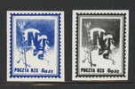 POLAND SOLIDARNOSC (NZS) STANDARD OF THE NZS SET OF 2 BLACK AND BLUE (SOLID0080/0896) - Solidarnosc Labels