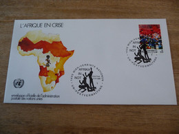 (6) UNITED NATIONS -ONU - NAZIONI UNITE - NATIONS UNIES * FDC 1986  * Map Africa Crise - Covers & Documents