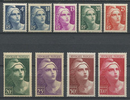 FRANCE 1945 N° 725/733 ** Neufs MNH Superbes C 45 € Marianne De Gandon - Unused Stamps