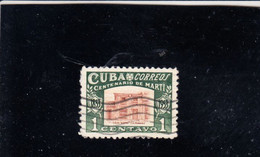 CUBA  1953 - Yvert  385°  -  Marti -.- - Usados
