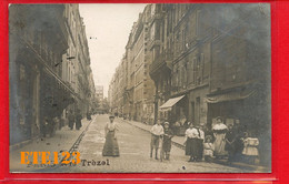 Delcampe - Carte Photo - Rue Trèzel - Paris 17 -  Enfants Vélo - Paris (17)