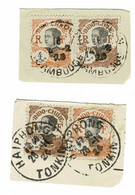 INDOCHINE Timbres De 1922/1923 Sur Fragments - Used Stamps