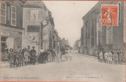 D37 - CLÉRÉ - LA GRANDE RUE - Personnes Et Nombreux Enfants - Poste - Glatin Épicier - Cléré-les-Pins