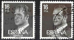 Spain 1983 - Mi 2450y - YT 2204a ( King Juan Carlos 1 ) Phosphorescent Paper - Two Shades Of Color - Errors & Oddities