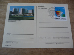 (6) UNITED NATIONS -ONU - NAZIONI UNITE - NATIONS UNIES *  FDC 1985  * CARTE POSTALE. - Briefe U. Dokumente