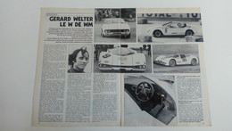 Coupure De Presse De 1976 Voiture De Course WM P76 - Gerard Welter - Sonstige & Ohne Zuordnung