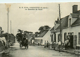 Condette * Rue Et Le Quartier Du Pavé * Estaminet Buvette GOBERT * Charron * Attelage - Other & Unclassified