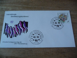 (6) UNITED NATIONS -ONU - NAZIONI UNITE - NATIONS UNIES *   FDC 1984  * Internationale Bevolkerungskonferenz - Covers & Documents