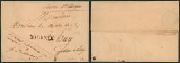 L. Datée De Doornik (1817) + Obl Linéaire Noir DOORNIK & Manuscrit "Service Militaire" (Division De Cuirasser N°9) > Huy - 1815-1830 (Hollandse Tijd)