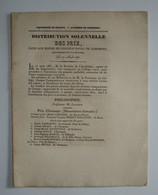 AUVERGNE Clermont-Ferrand - Collège - Distribution Des Prix 1831 - Auvergne