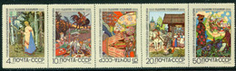 SOVIET UNION 1969 Folk Tales Strip MNH / **.  Michel 3689-93 - Nuovi