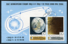 SOVIET UNION 1969 Space Exploration Block Used...  Michel Block 60 - Blocchi & Fogli