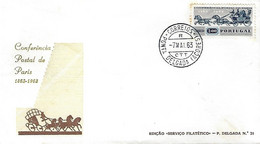 PORTUGAL - 1963, Centenary Of The Paris Postal C - Postmark Of Ponta Delgada (Azores) Of First Day Of Issue (07-05-1963) - Flammes & Oblitérations
