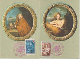 Réunion CFA 1969 Carte Maximum Croix-rouge 388-389 - Storia Postale