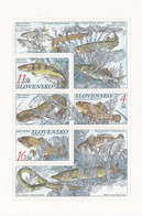 SLOVAKIA 317-319,unused,fishes - Hojas Bloque