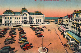 TROUVILLE LE CASINO, AUTOMOBILES COULEUR REF 3389 - Casinos