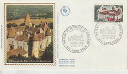 Réunion CFA 1973 FDC Chateau De Bazoches 417 - Storia Postale