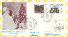 Turkije Luchtpostbrief Tgv. Pelgrimstocht Paus Paulus VI Naar Istanbul En Efese  29-7-1967 (8202) - Storia Postale