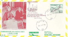 Turkije Luchtpostbrief Tgv. Pelgrimstocht Paus Paulus VI Naar Istanbul En Efese  29-7-1967 (8203) - Storia Postale