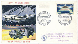 AVION AVIATION AIRLINE FRANCE XXVe ANNIVERSAIRE DE LA POSTALE DE NUIT 1964 - Vliegvergunningen