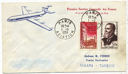 AVION AVIATION AIRLINE AIR FRANCE PREMIER SERVICE CARAVELLE PARIS-ANKARA 1959 - Vliegvergunningen