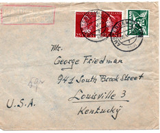 61034 - Niederlande - 1946 - 2@25c Wilhelmina MiF A LpBf AMSTERDAM -> Louisville, KY (USA) - Covers & Documents