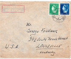 61035 - Niederlande - 1946 - 40c Wilhelmina MiF A LpBf AMSTERDAM -> Louisville, KY (USA) - Storia Postale