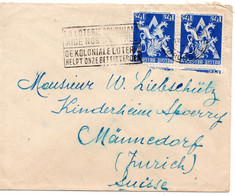 61040 - Belgien - 1946 - 2@1.75F "V" A Bf  BRUXELLES - ... -> Schweiz - Lettres & Documents