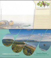 COSTA RICA POSTCARD PREPAID G4, PARQUES NACIONAL SANTA ROSA,BIRD, TURTLE,2021 - Costa Rica